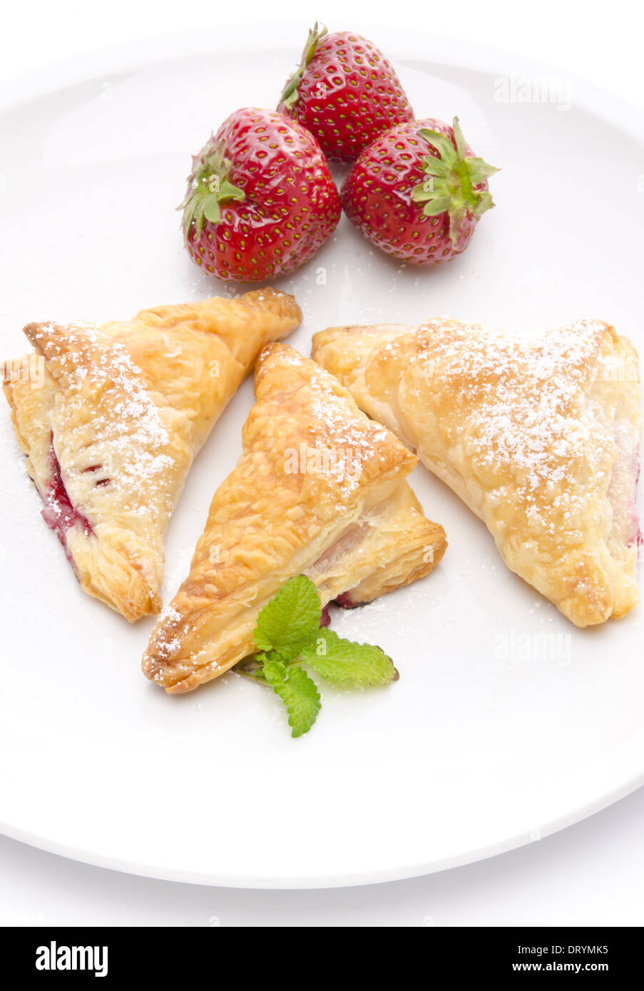 puff pastry pockets with strawberry filling Stock Photo Alamy