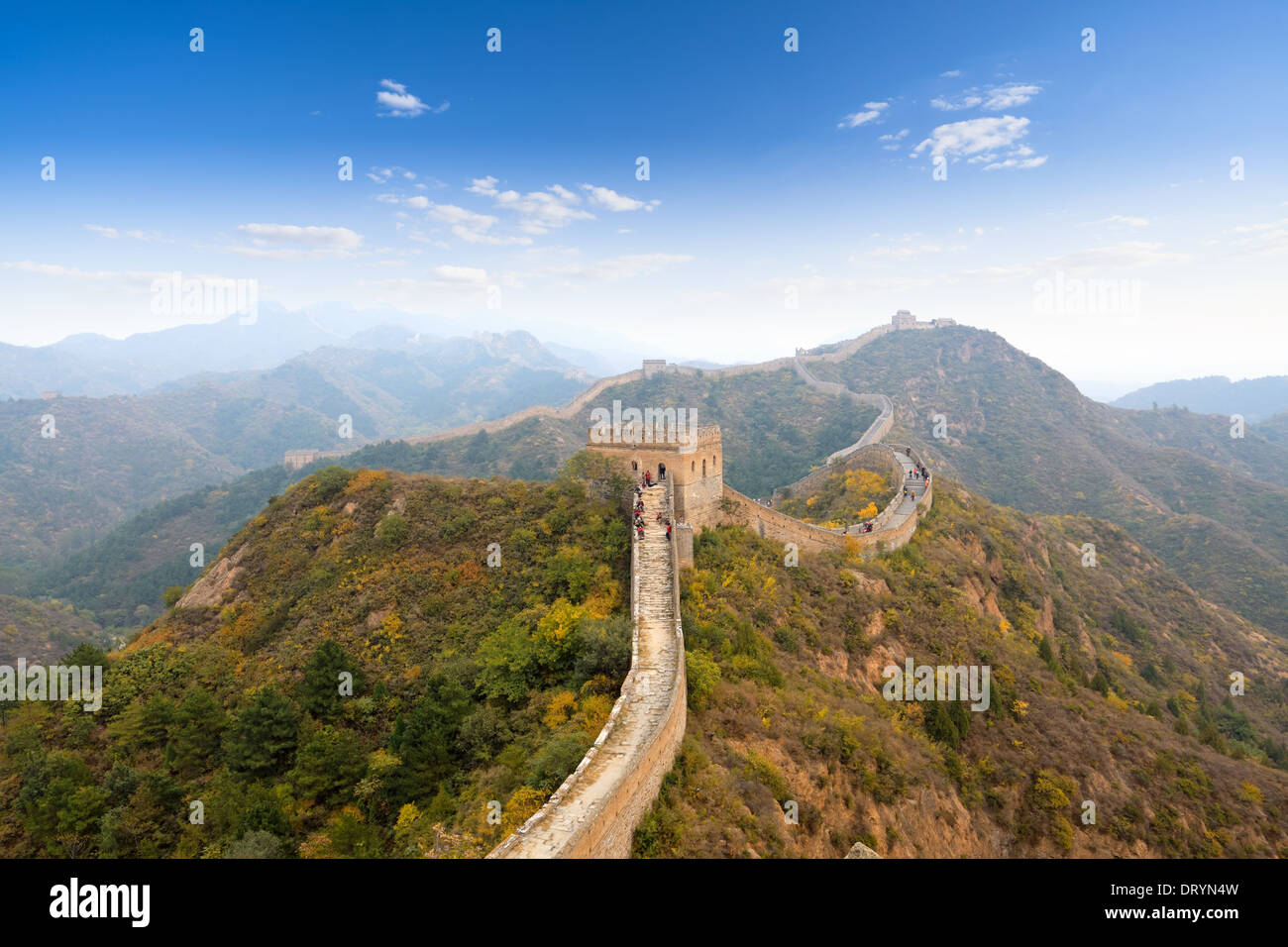 the great wall at autumn Stock Photo
