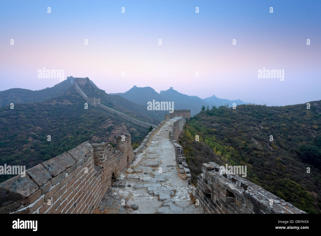 the great wall  in dawn Stock Photo
