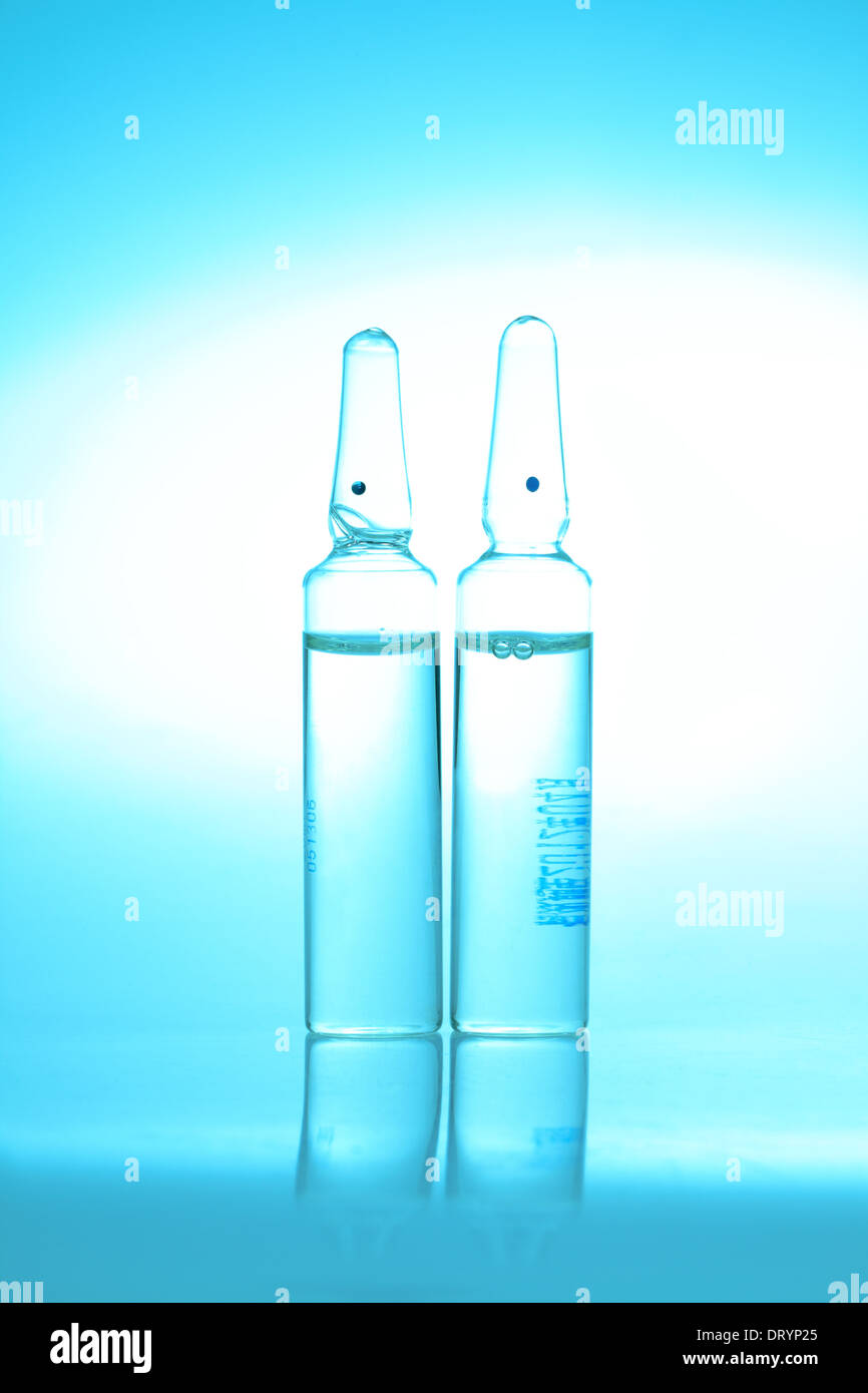 two medical ampoules Stock Photo Alamy