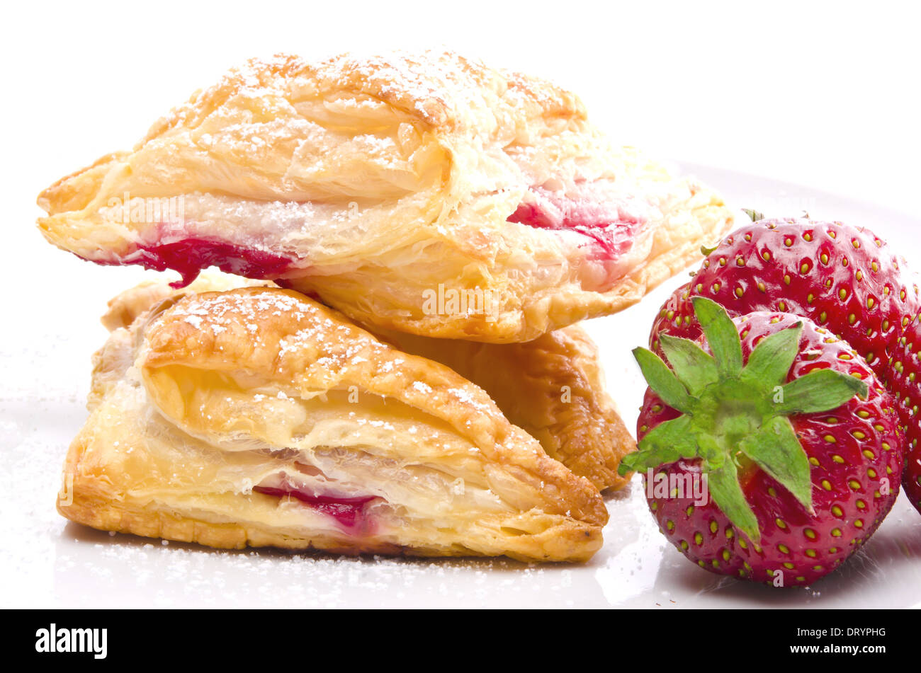puff pastry pockets with strawberry filling Stock Photo Alamy