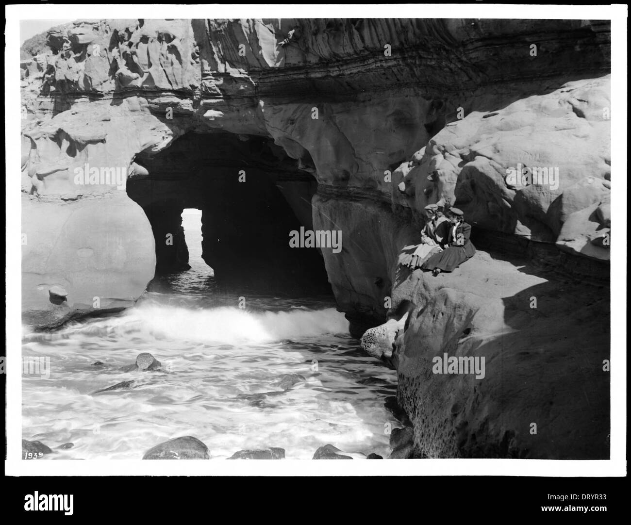 Arch rock, or Goldfish point, at Point Loma, La Jolla, ca.1905 Stock