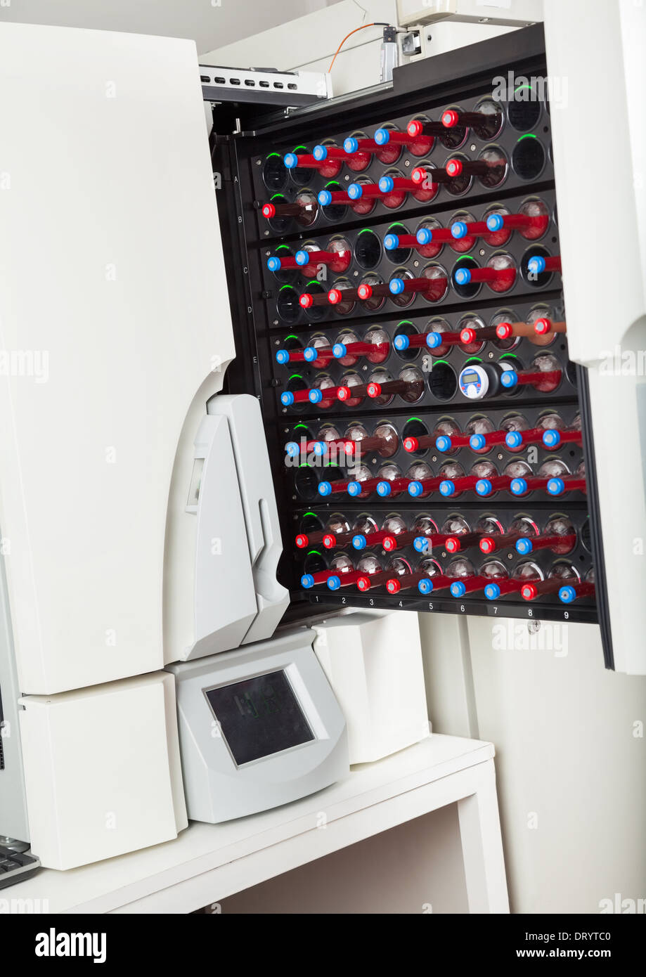 Blood Culture Bottles In Machine Stock Photo Alamy