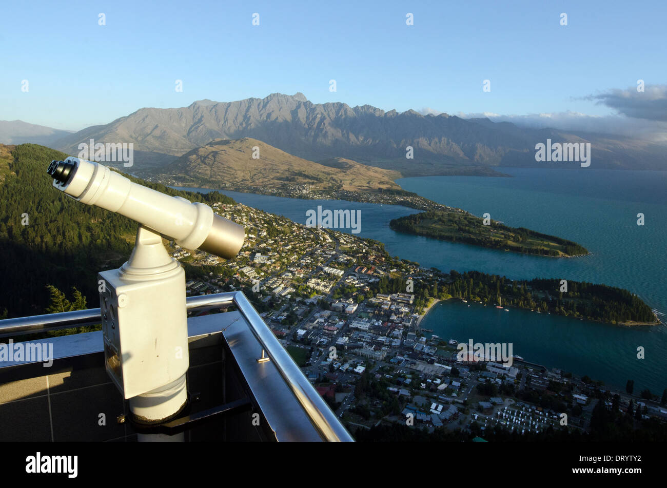 Skyline Gondola lookout in Queenstown New Zealand Stock Photo