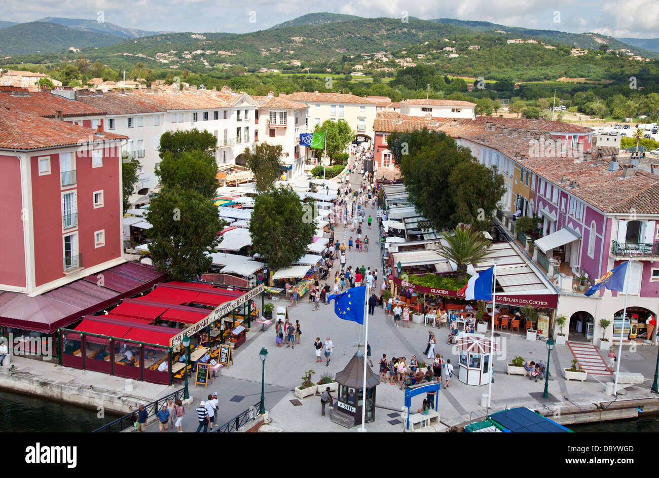 View over Port Grimaud in Southern France Stock Photo