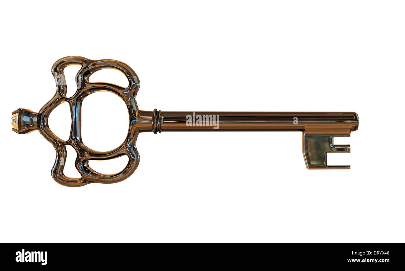 old key isolated on white background Stock Photo - Alamy