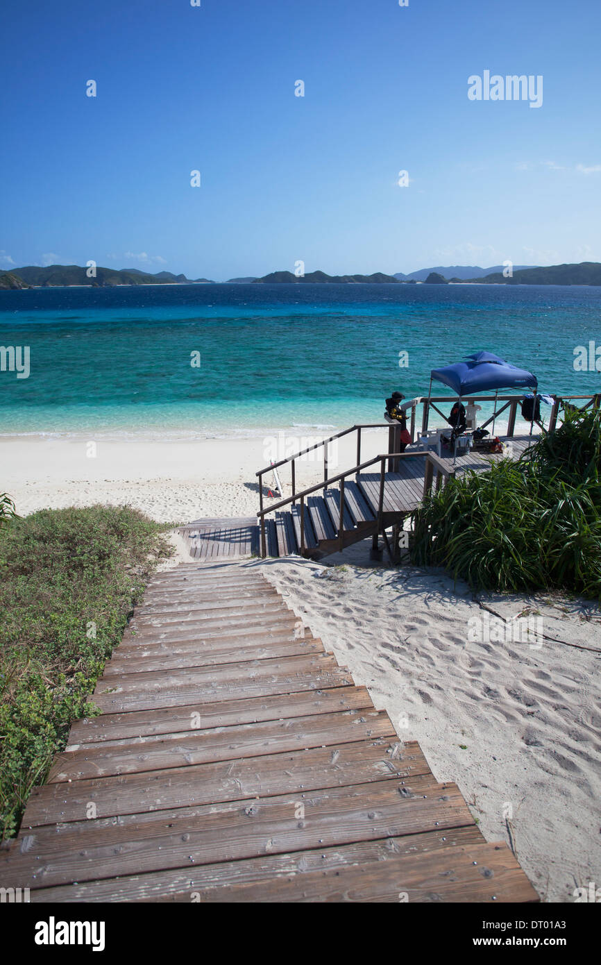 Nishibama Beach, Aka Island, Kerama Islands, Okinawa, Japan Stock Photo