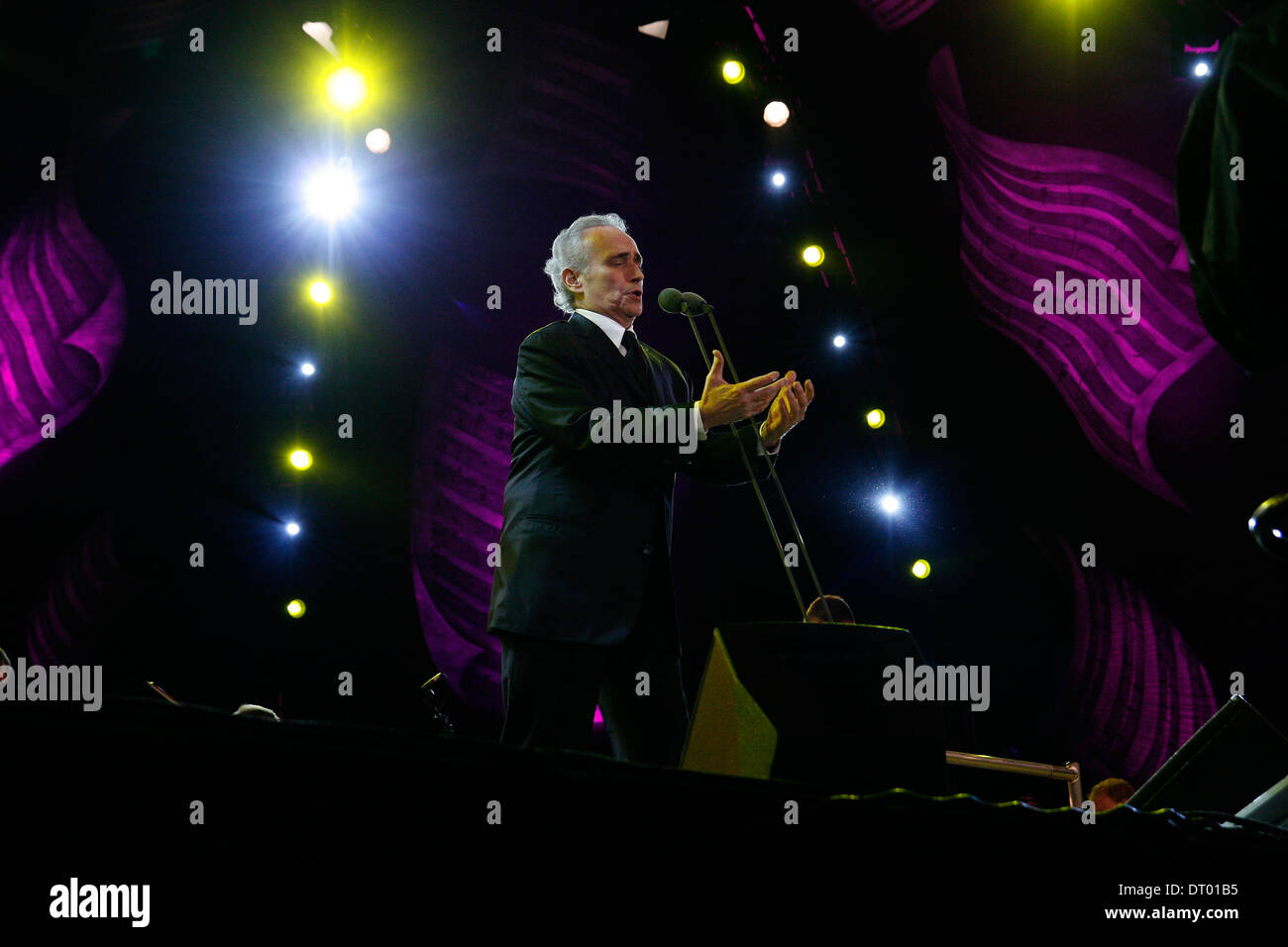 Tenor Jose Carreras performing at the Proms in Hyde Park London Stock Photo