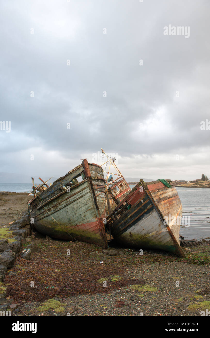 Old fishing boat, Isle of Mull, Scotland Stock Photo - Alamy