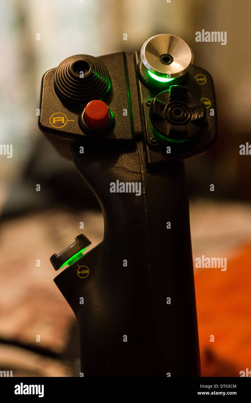 saitek X65F joystick controller flight throttle Stock Photo - Alamy