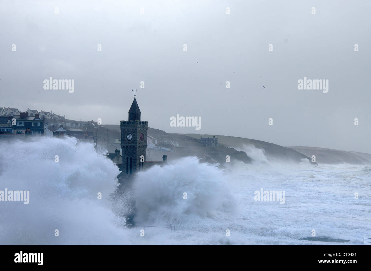 Porthleven, Cornwall, UK . 05th Feb, 2014. The church at Porthleven is
