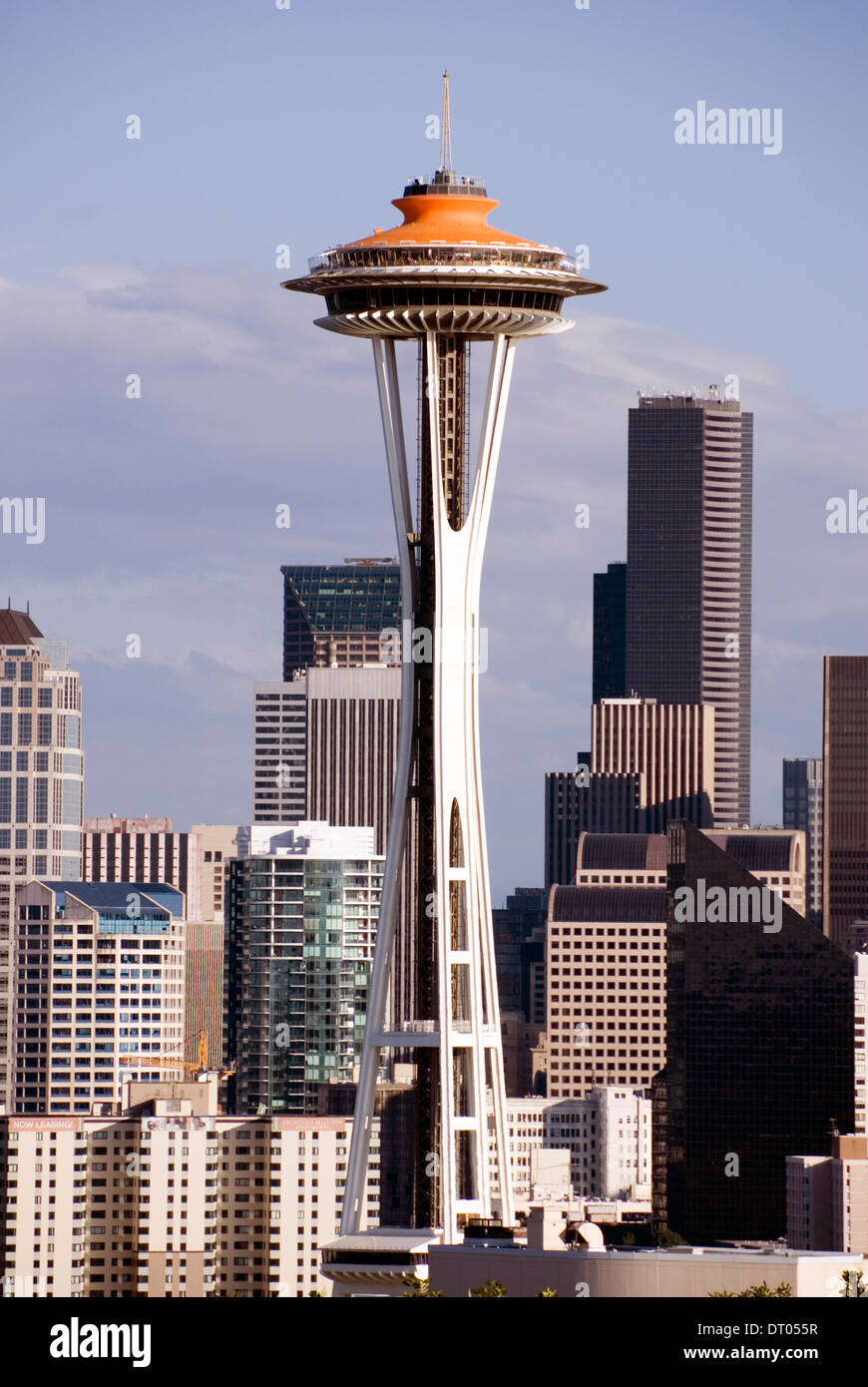 Space Needle and downtown skyscrapers from Queen Anne hill, Seattle