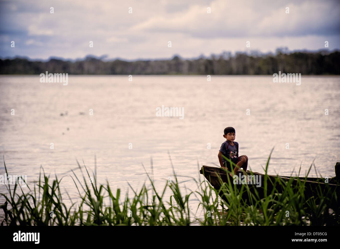 Boy river boat hi-res stock photography and images - Alamy