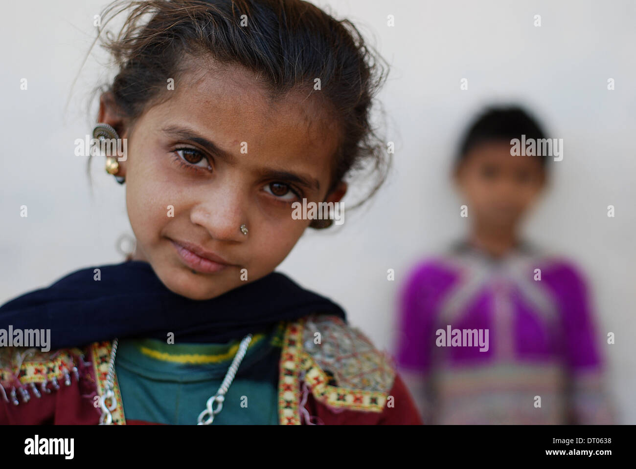 Girls belonging to the Rabari caste ( India) Stock Photo