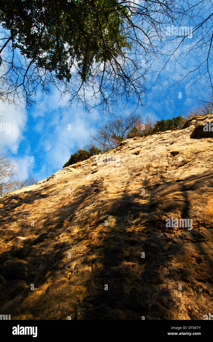 Nidd Cliffs on Abbey Road at Knaresborough North Yorkshire