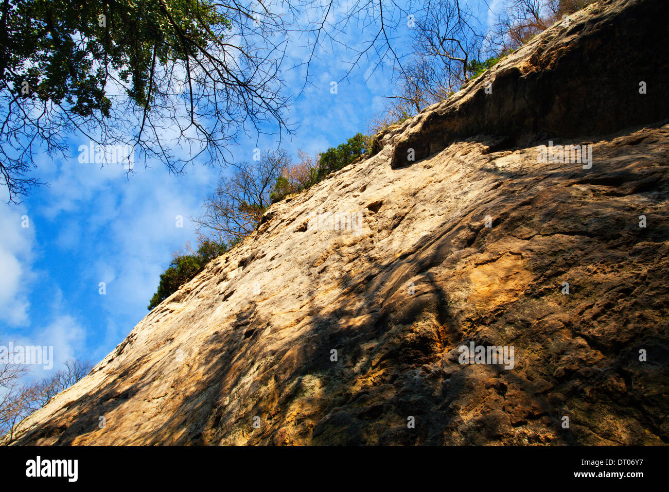 Nidd Cliffs on Abbey Road at Knaresborough North Yorkshire