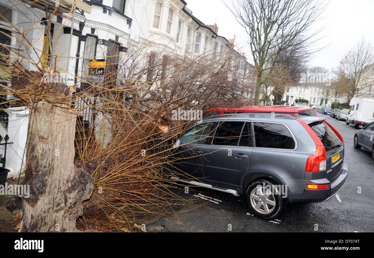Cars damaged by storms hi-res stock photography and images - Alamy