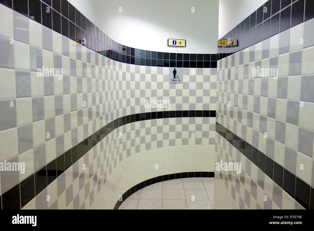 Entrance to a men's public washroom in a mall in Toronto, Canada Stock