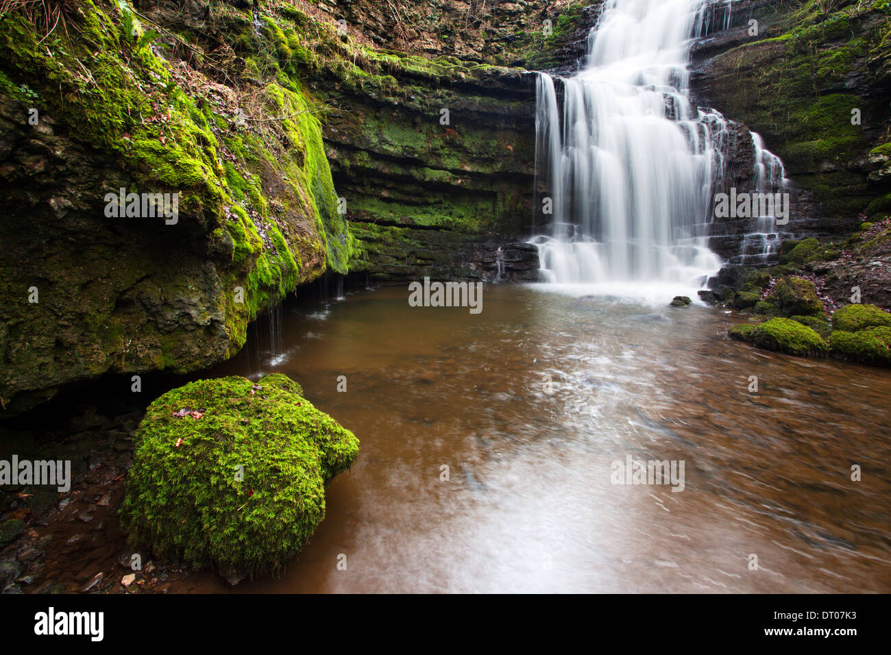 Scaleber Force or Foss Waterfall near Settle North Yorkshire England Stock Photo