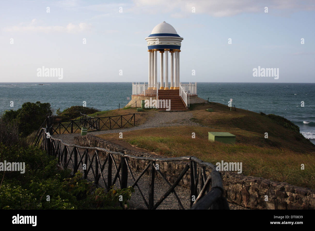 Vantage point looking towards the Caribbean Sea in Dominican Republic Stock Photo