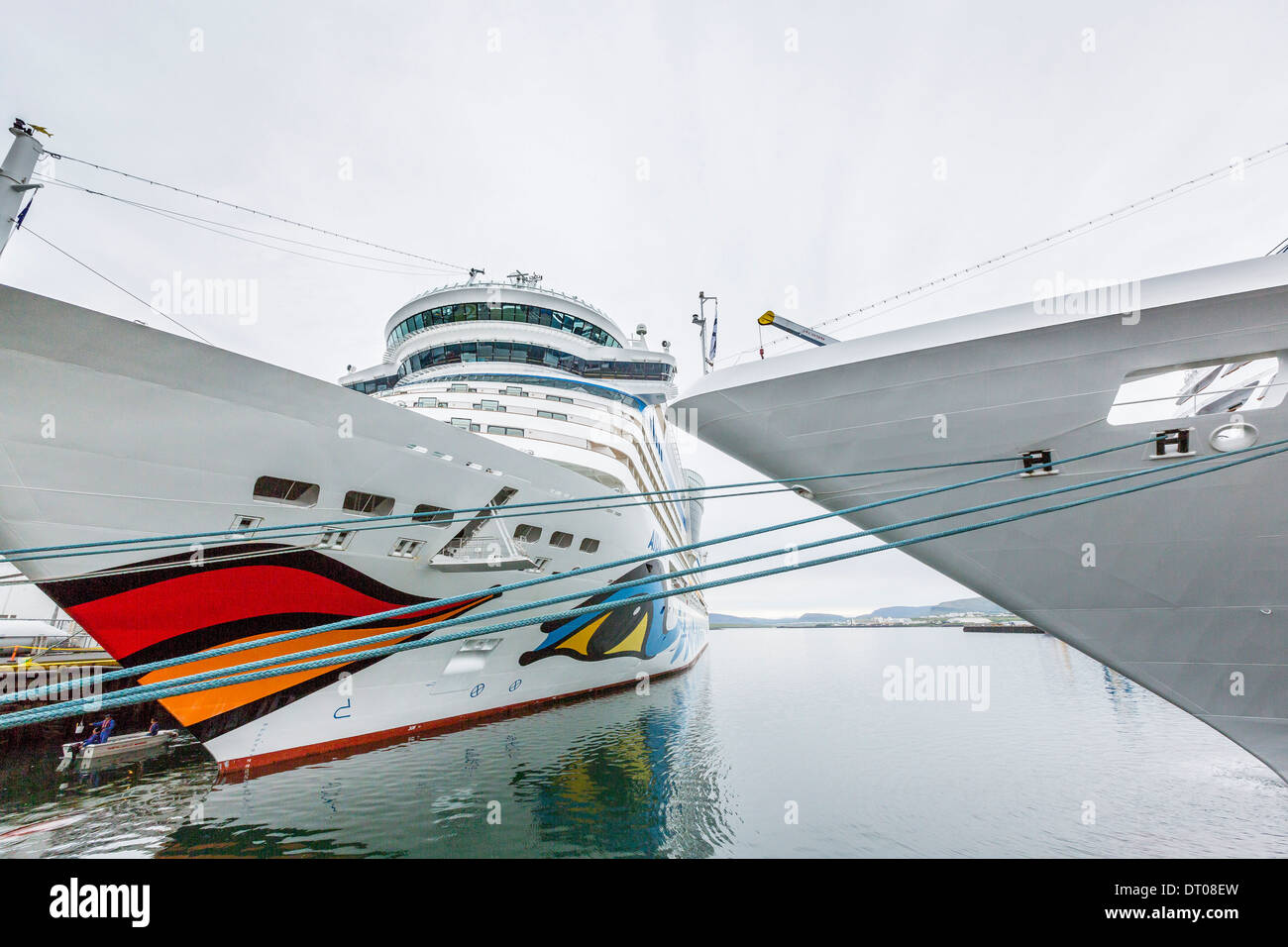 Large cruise ship docked in Reykjavik Harbor, Iceland Stock Photo Alamy