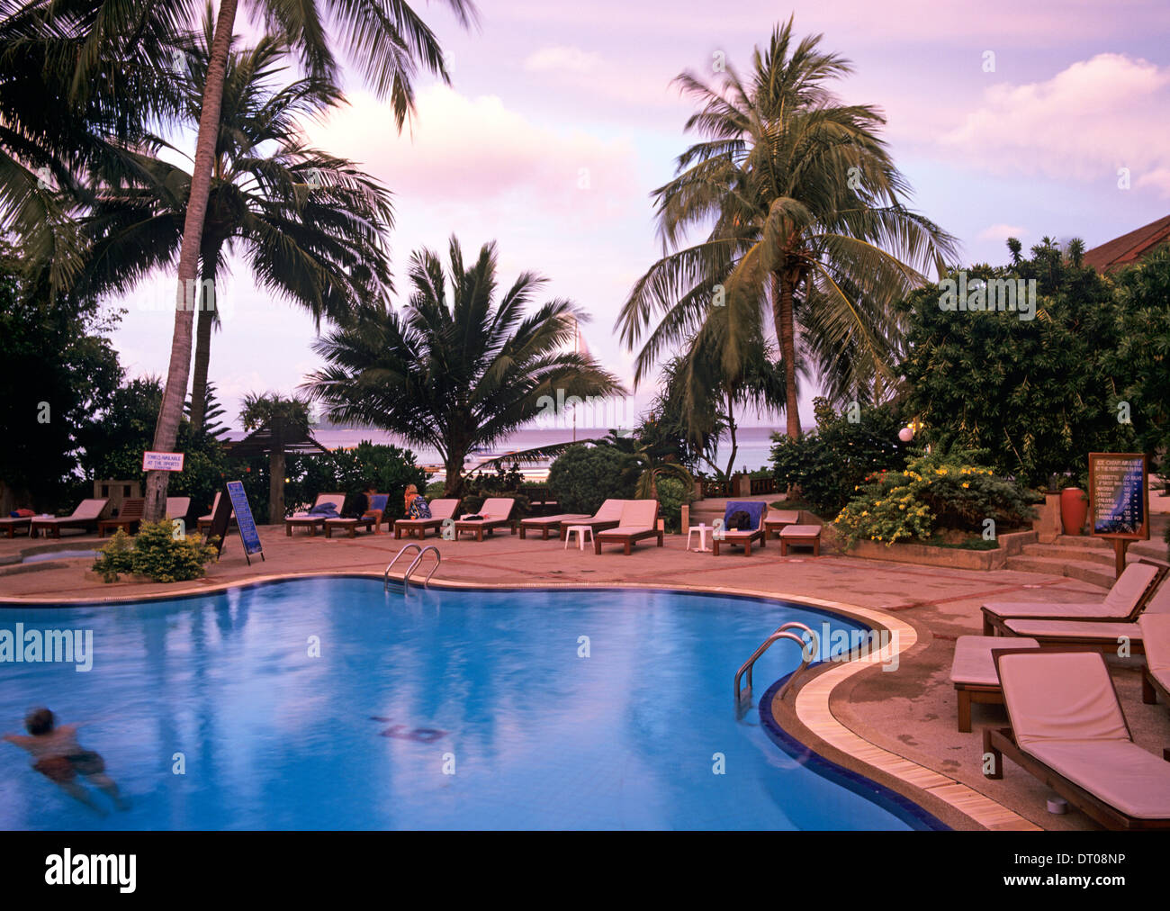 Palm Beach Resort Swimming Pool Ko Phi Phi Thailand South East Asia Stock Photo