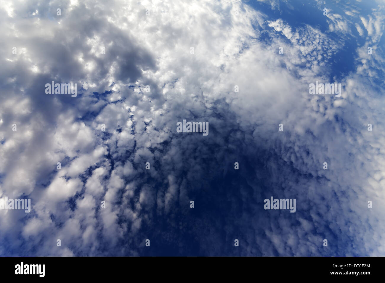 Sky with clouds in windy day. Wide-angle view Stock Photo - Alamy