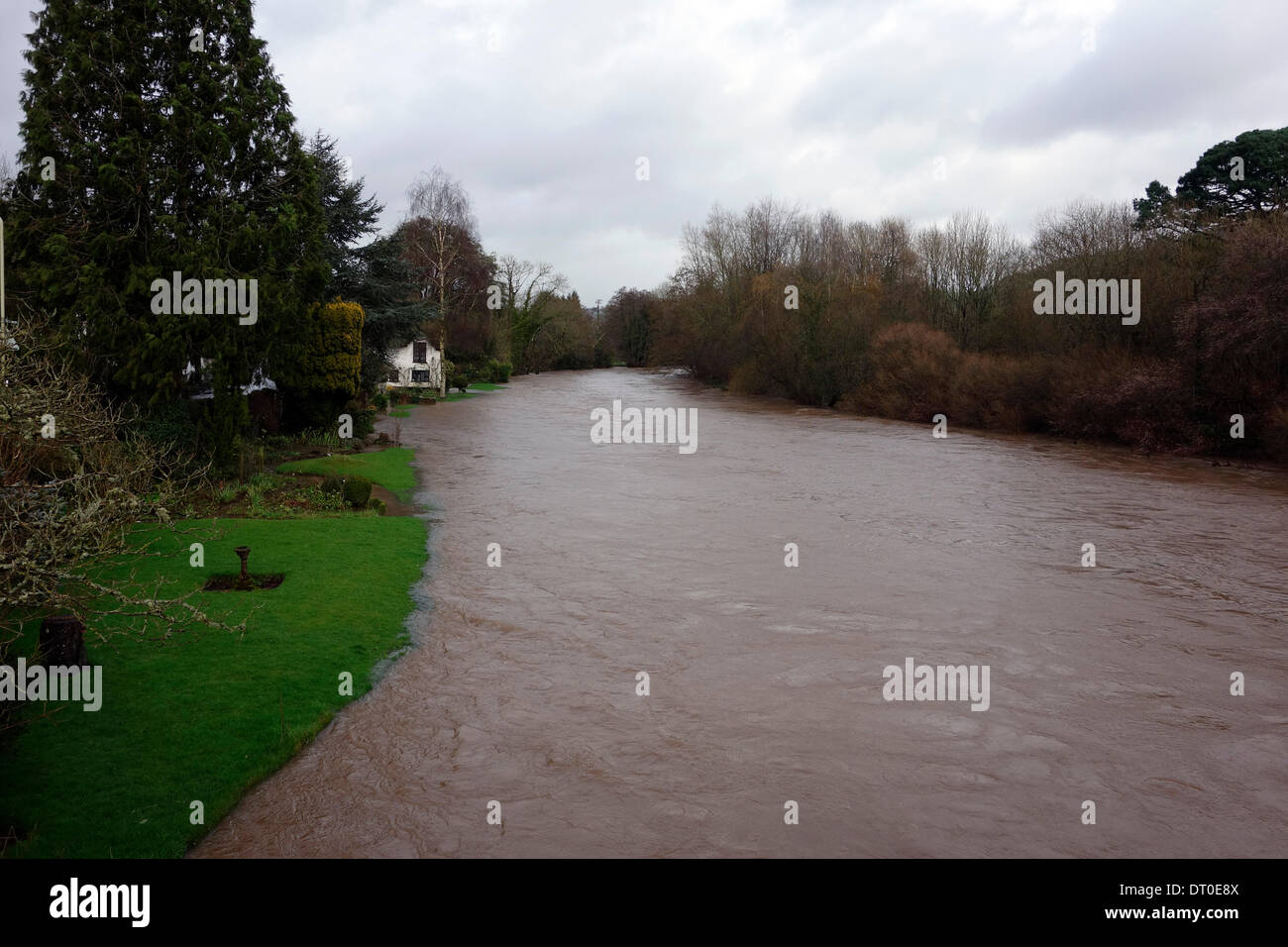 Flooding winter devon river spate hires stock photography and images