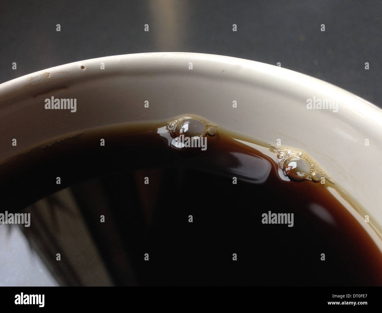 Air bubbles in coffee Stock Photo Alamy