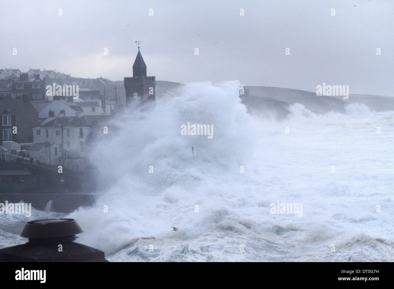 Porthleven storm 2014 hires stock photography and images Alamy