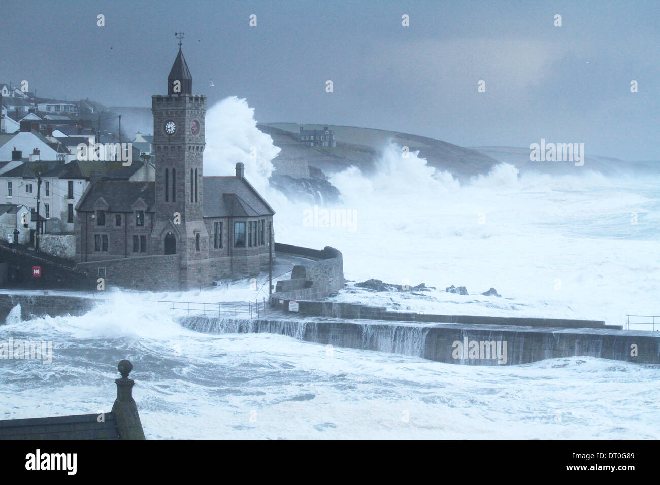 Porthleven storm 2014 hires stock photography and images Alamy
