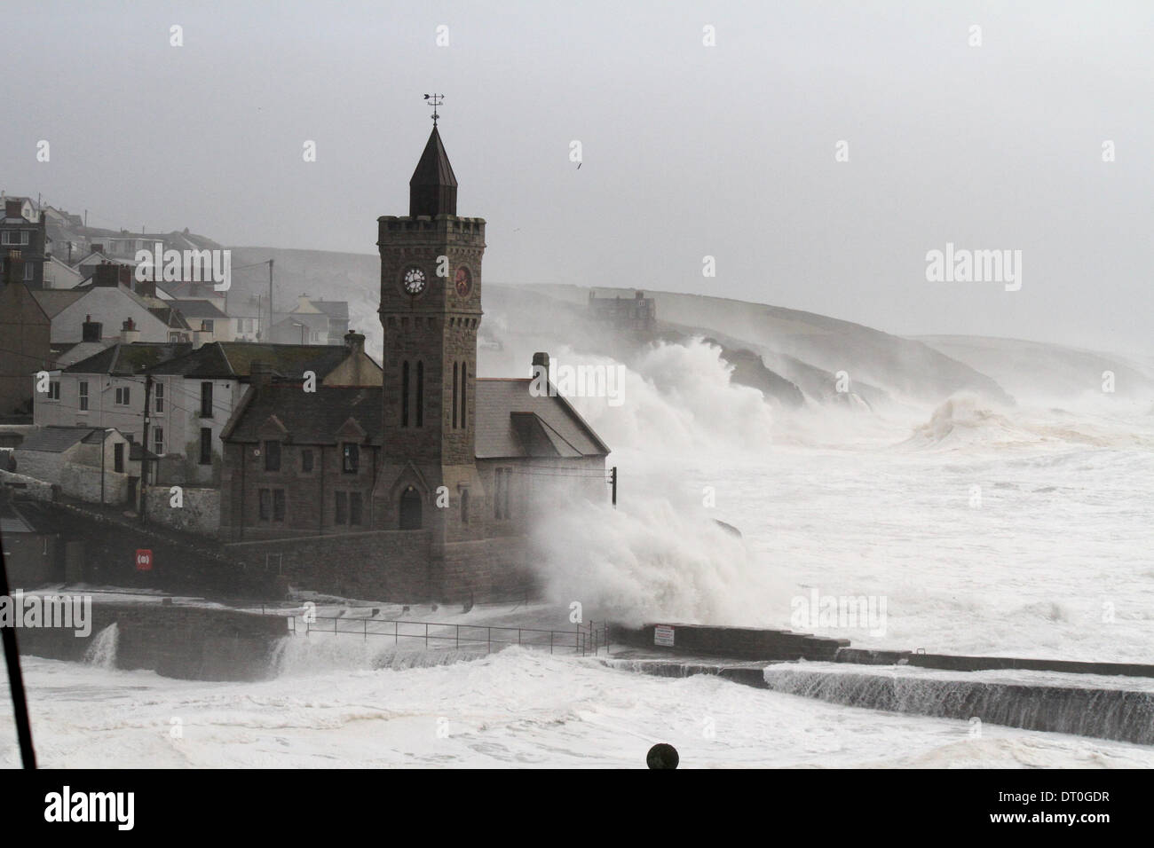 Porthleven storm 2014 hires stock photography and images Alamy