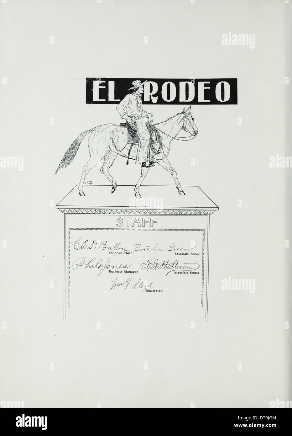A photograph of the El Rodeo event from 1898, capturing a western ...