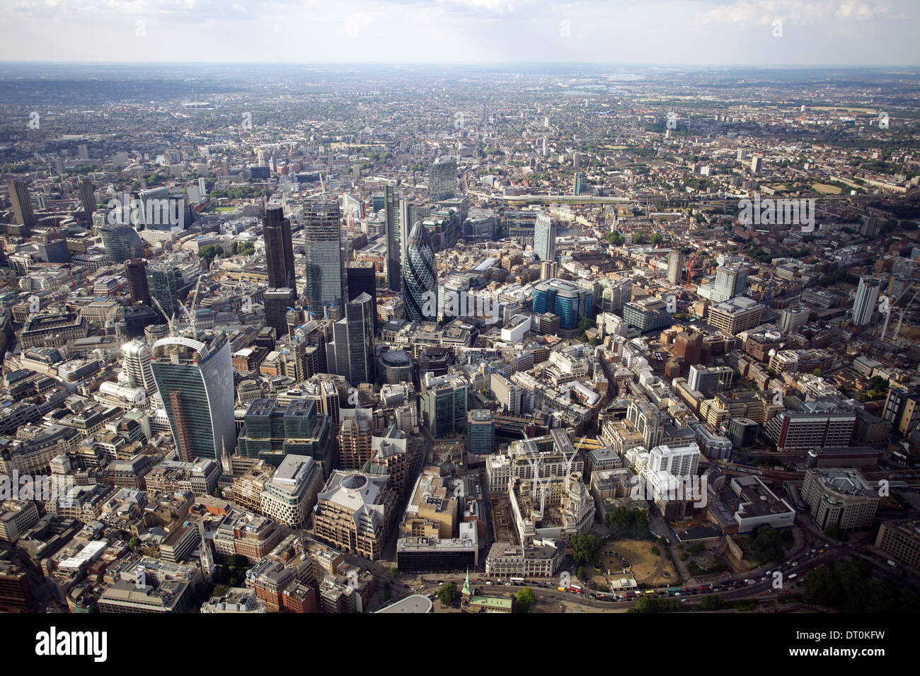 Aerial view of City of London Stock Photo - Alamy