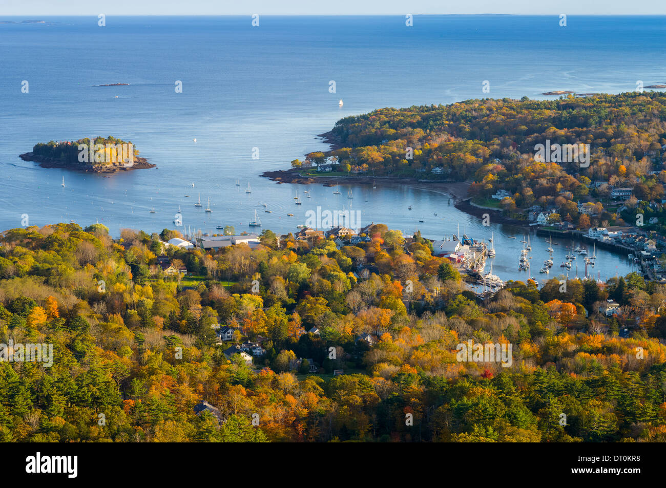 View of Camden Maine's Bay Stock Photo Alamy