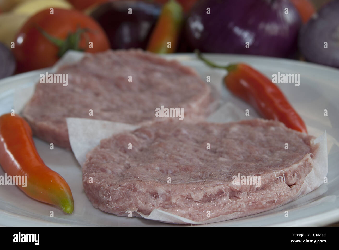turkey burgers Stock Photo