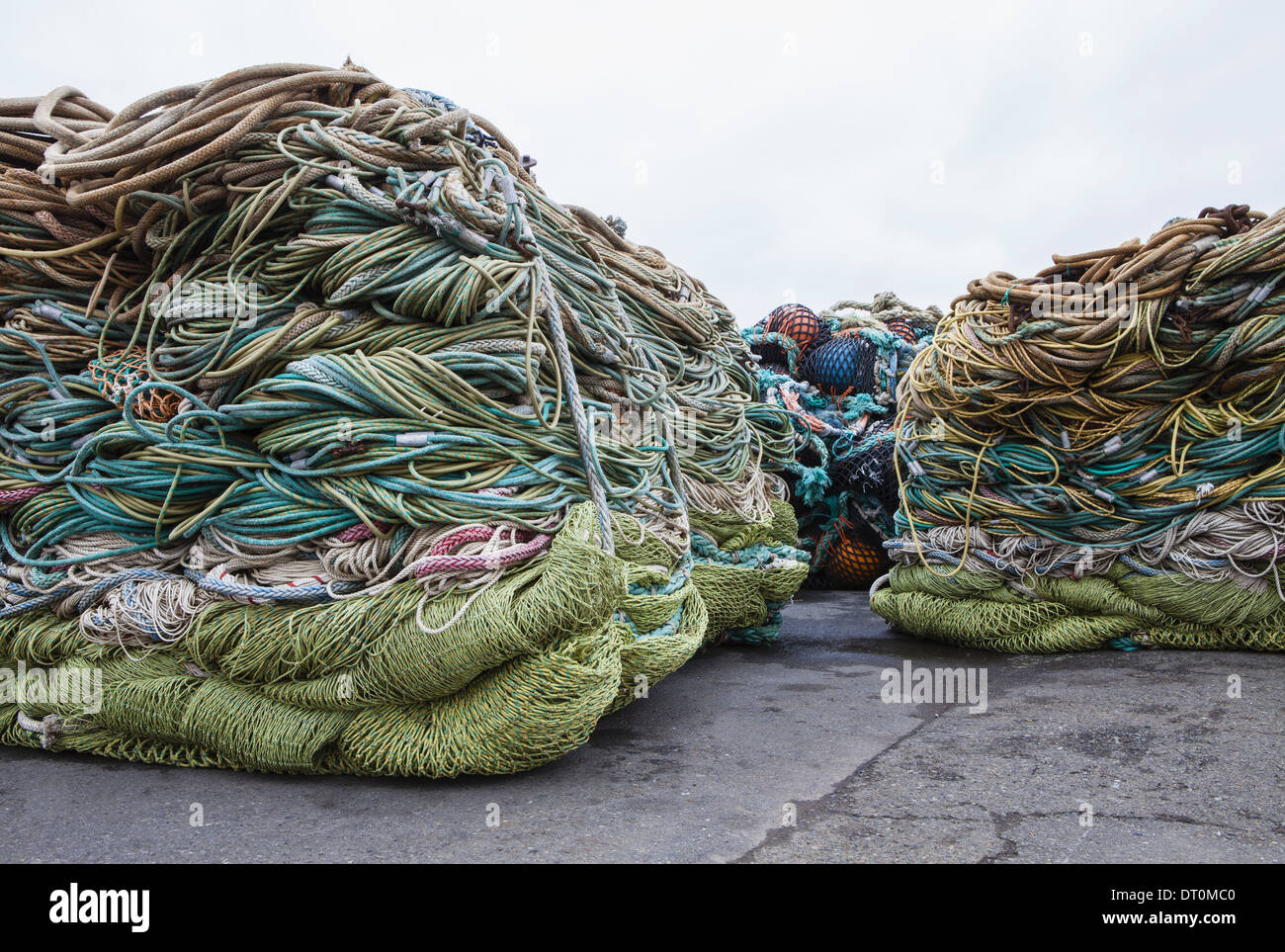 Seattle Washington USA Commercial fishing nets at Fisherman's Terminal