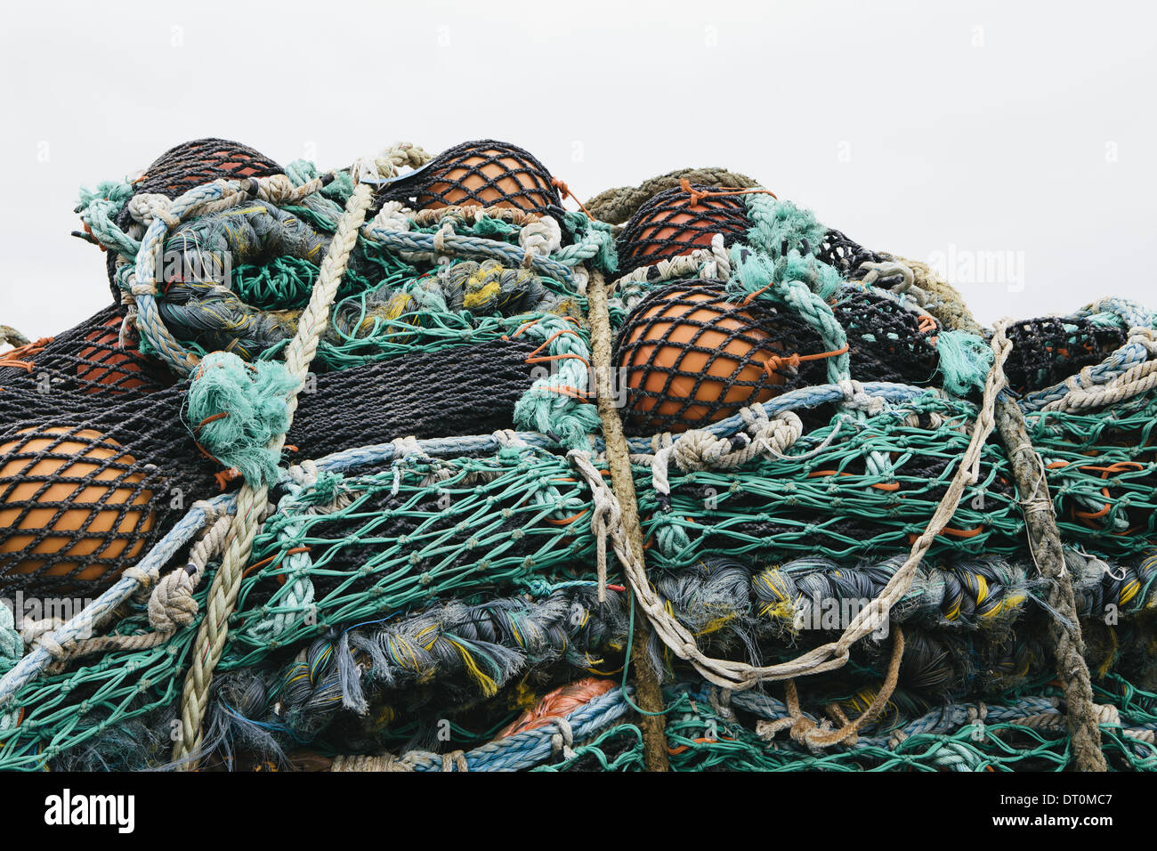 Seattle Washington USA Commercial fishing nets at Fisherman's Terminal