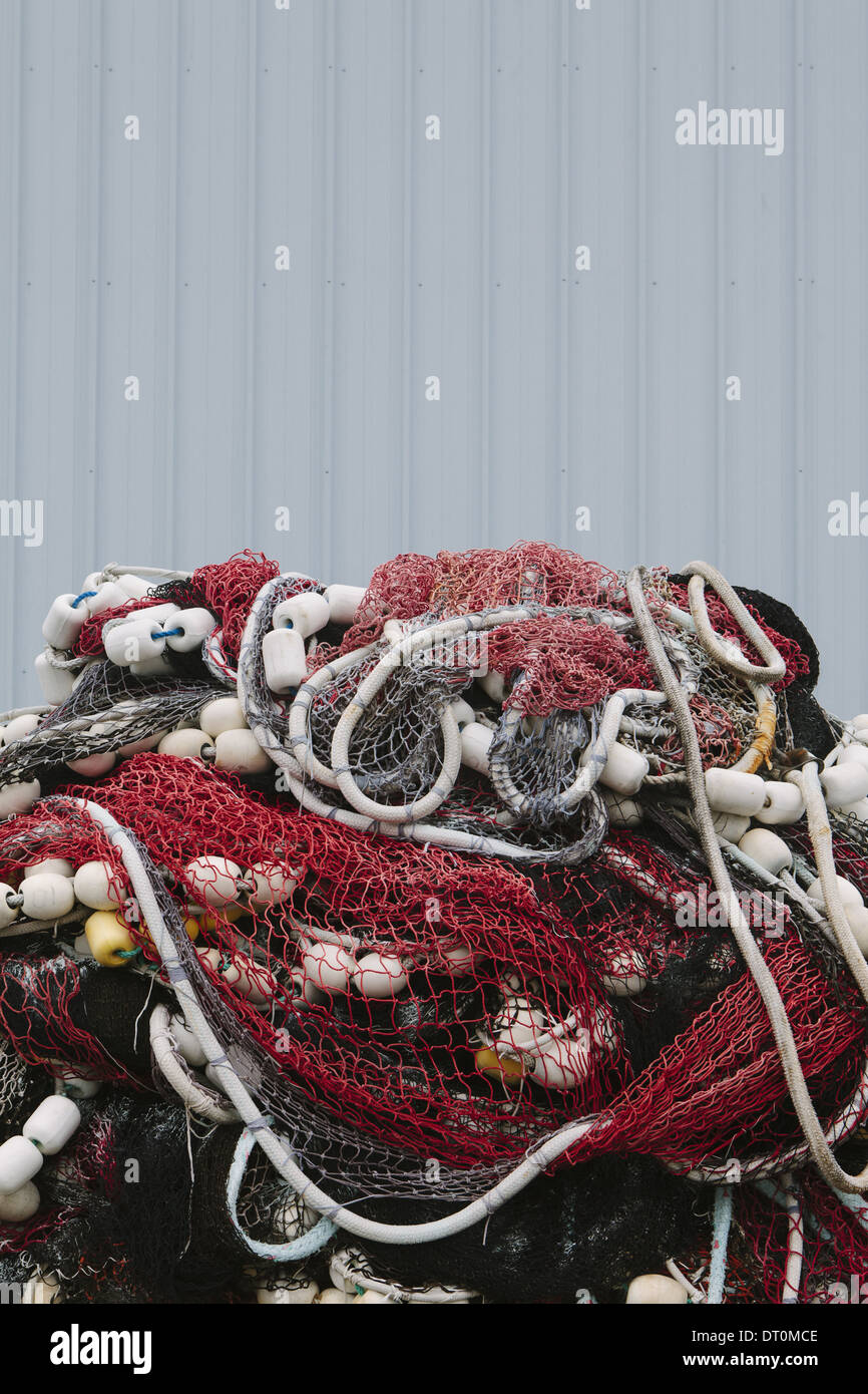 Seattle Washington USA Commercial fishing nets at Fisherman's Terminal