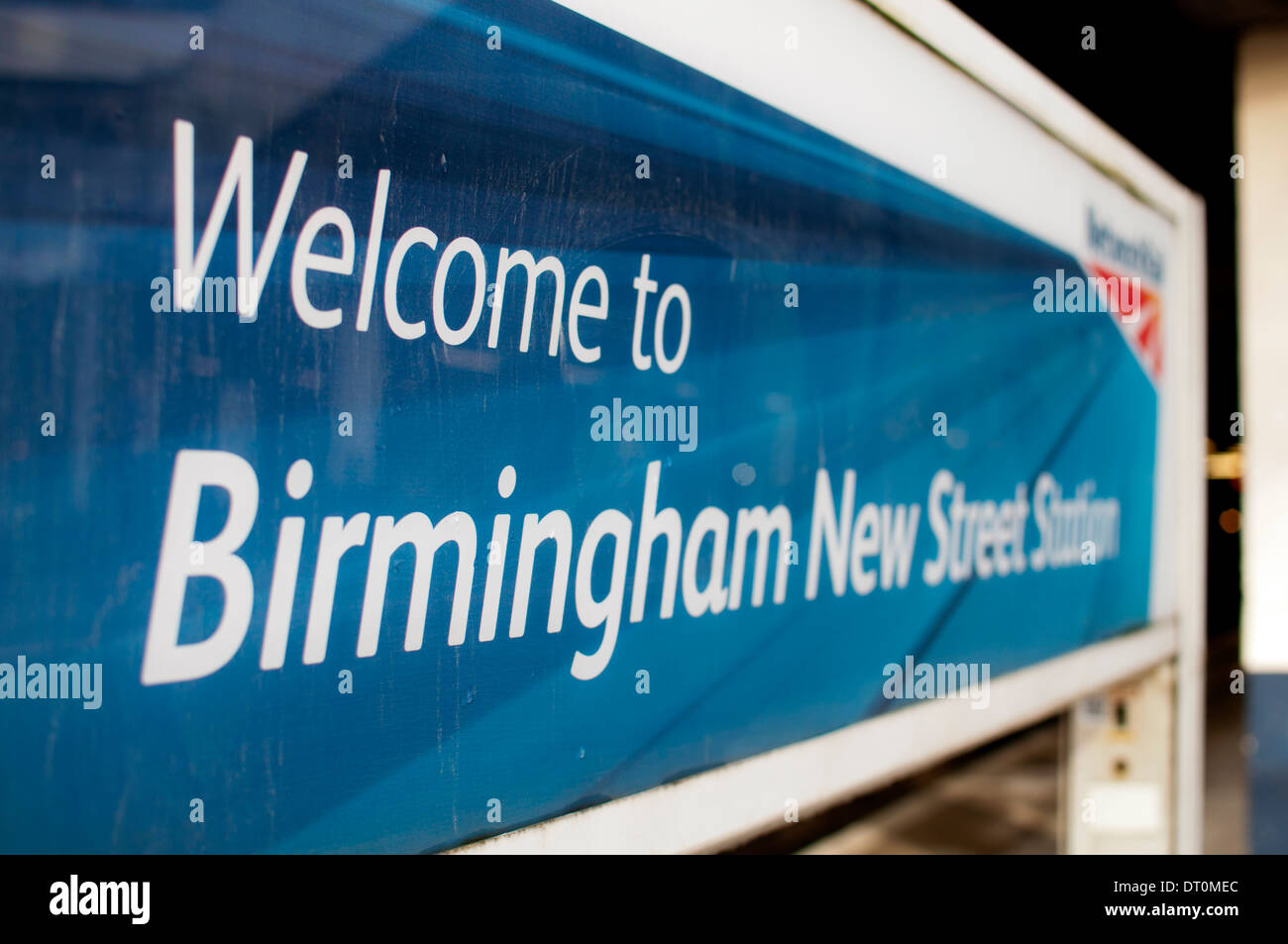 to Birmingham New Street Station sign, Birmingham, UK Stock