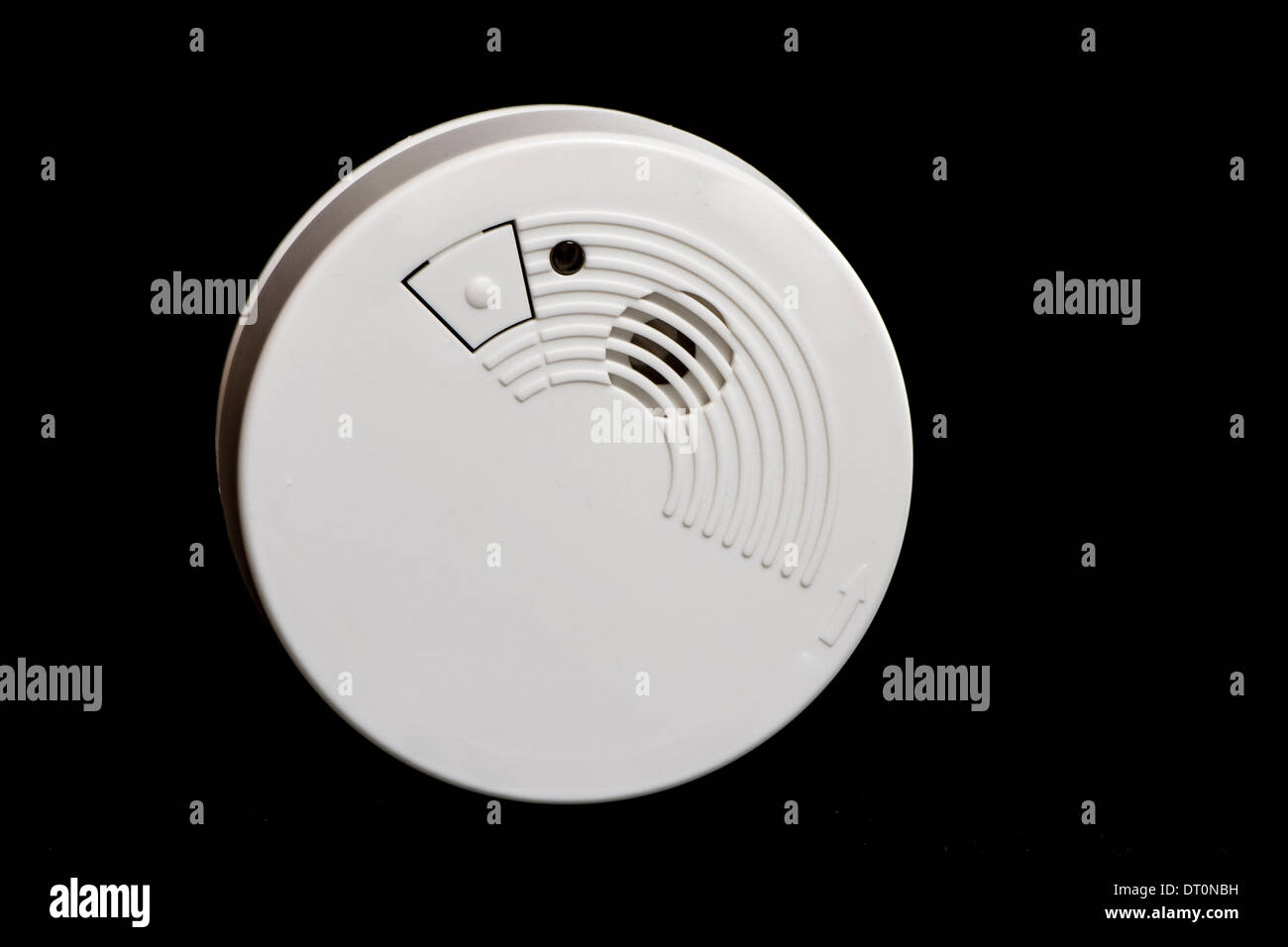 Fire safety with a smoke detector Stock Photo