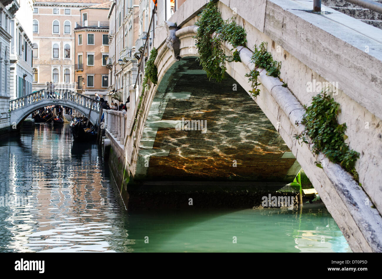 Reflections of sunlight on a Venetian canal Stock Photo - Alamy