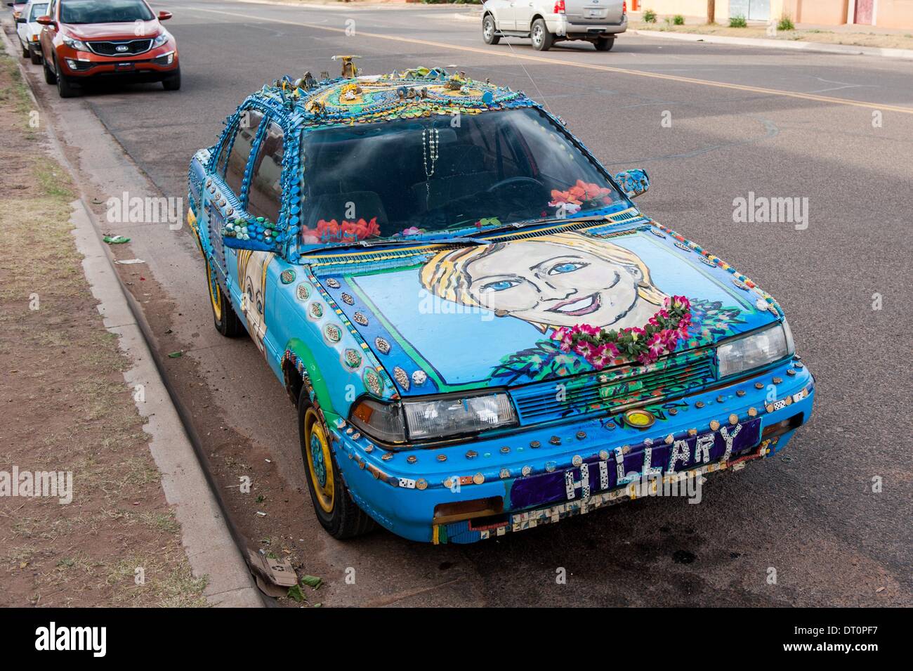Naco, Arizona, USA. 28th May, 2013. A HILLARY CLINTON themed ''art car