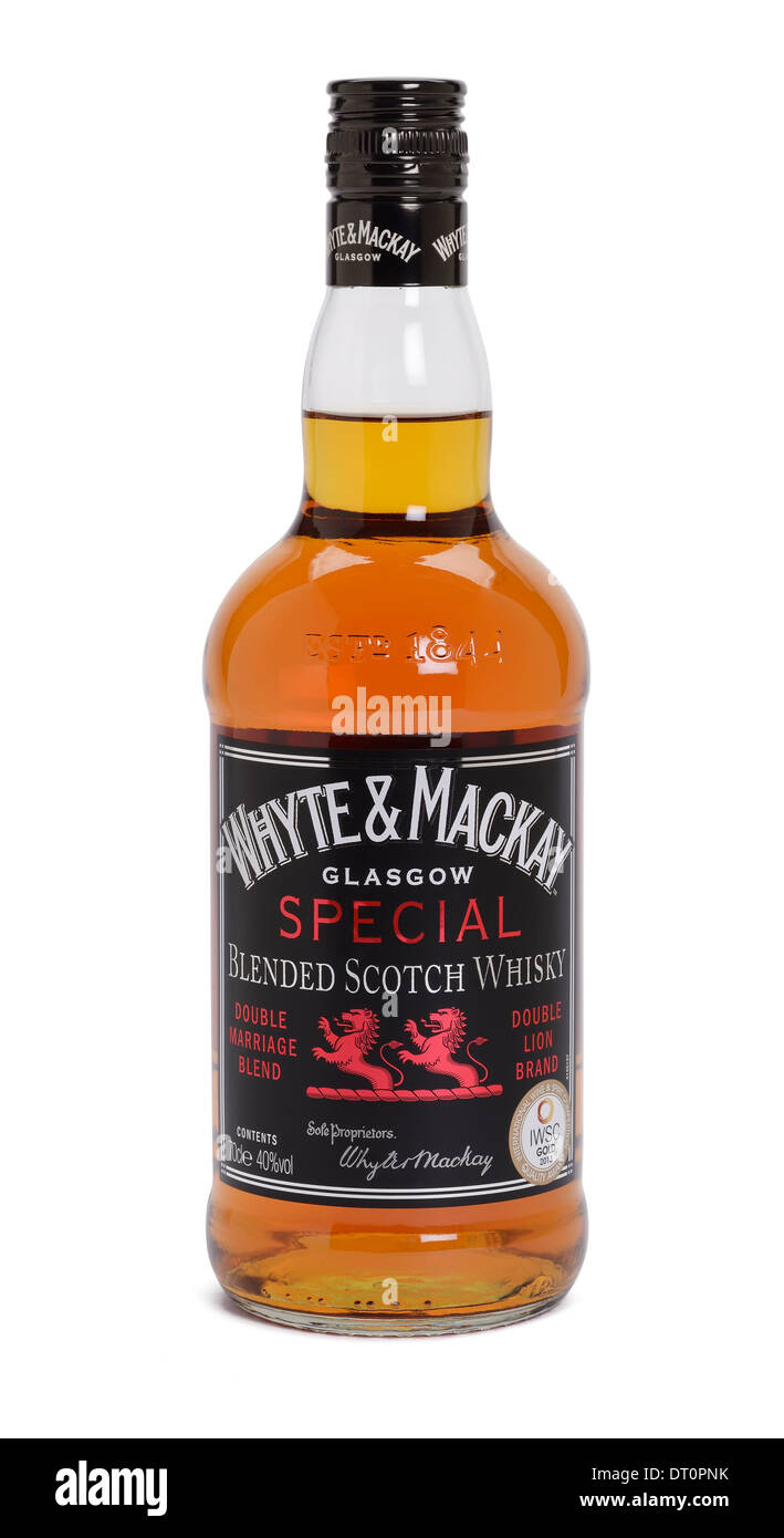 Bottle of Whyte & Mackay Special Blended Scotch Whisky Stock Photo