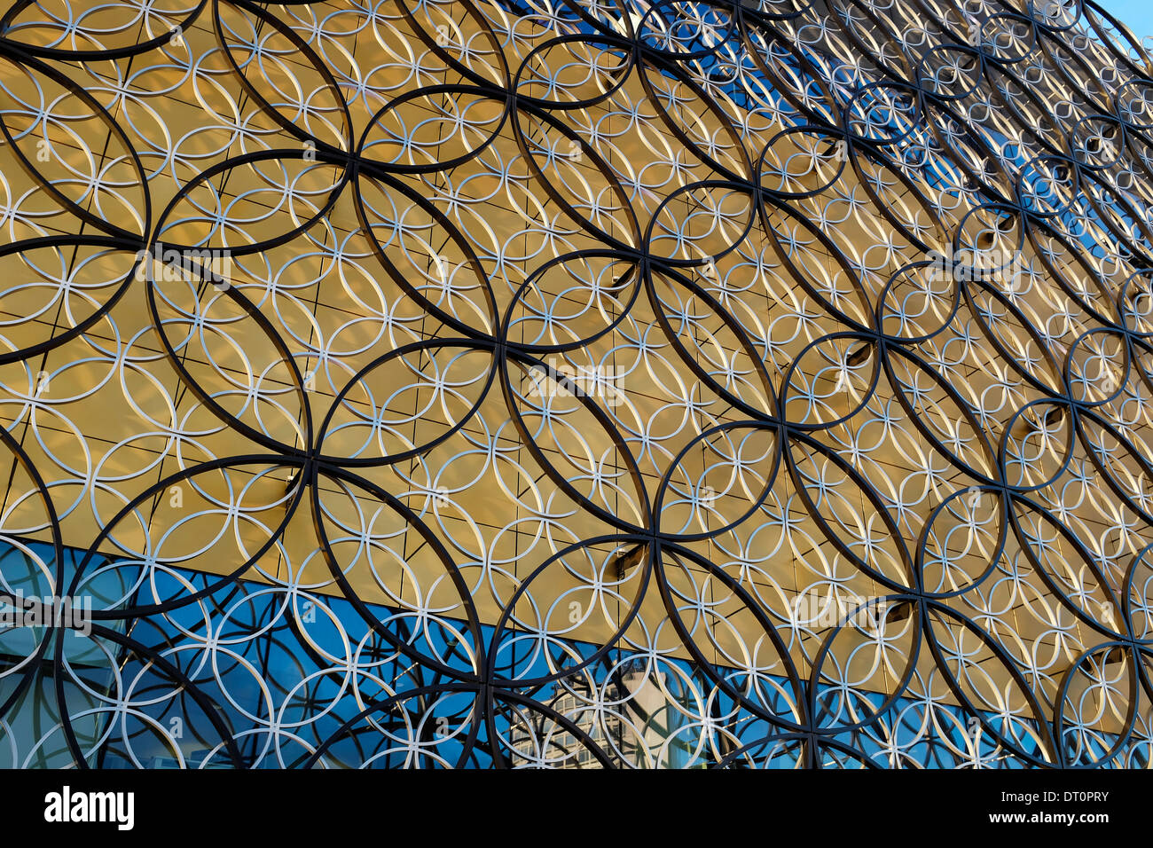Detail of exterior cladding on The Library of Birmingham UK Stock Photo