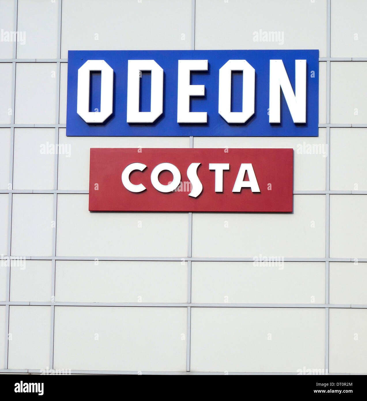 Exterior of an Odeon Cinema With Costa Coffe Sign, UK Stock Photo