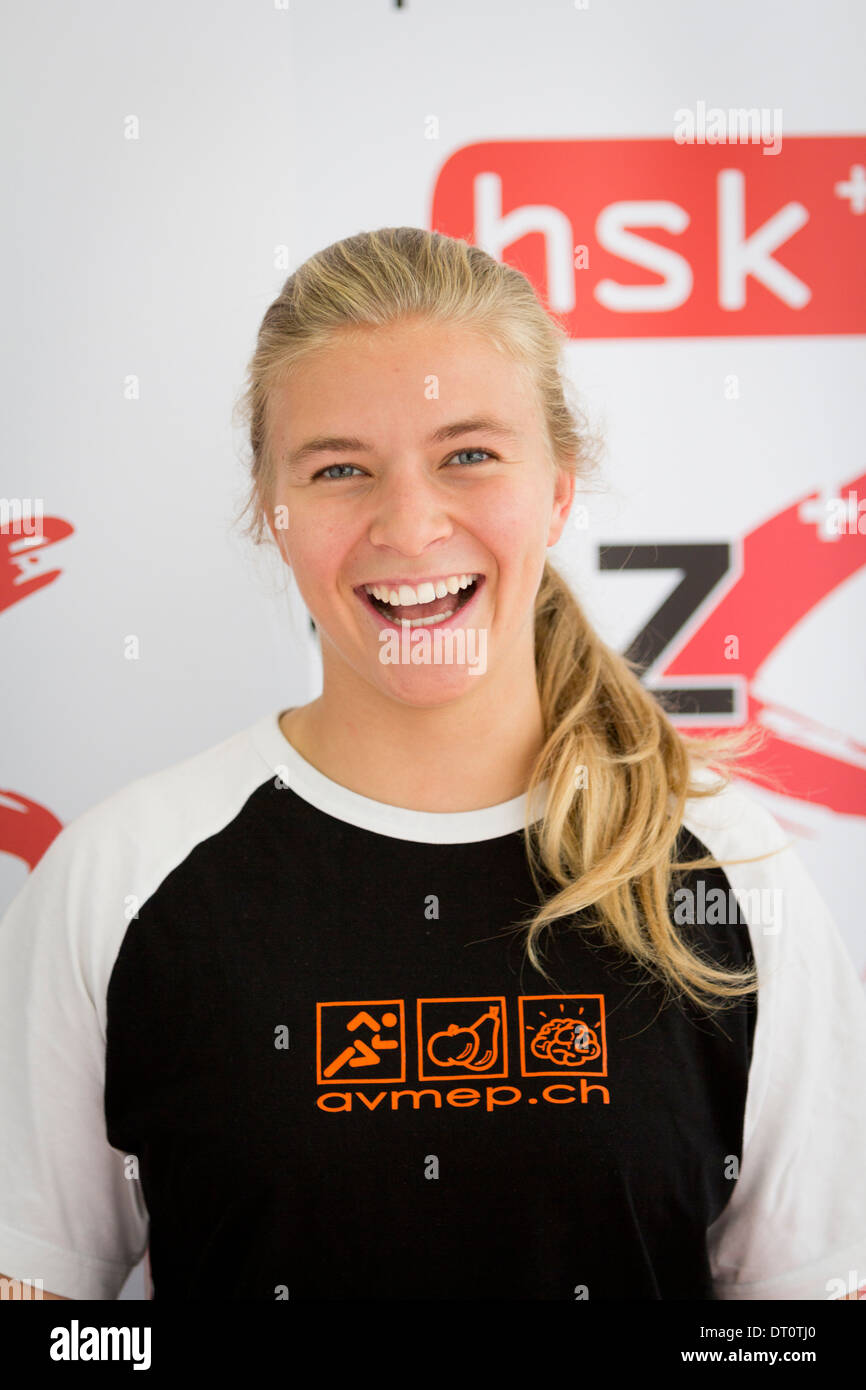 Camillia Berra will ride in the dicipline Freeski Slopestyle at the Olympics in Sochi 2014. Stock Photo