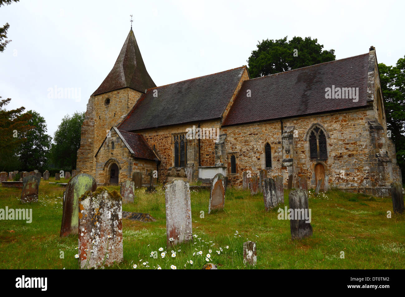 The old parish church of St Peter, outside the village of Pembury, Kent, England Stock Photo