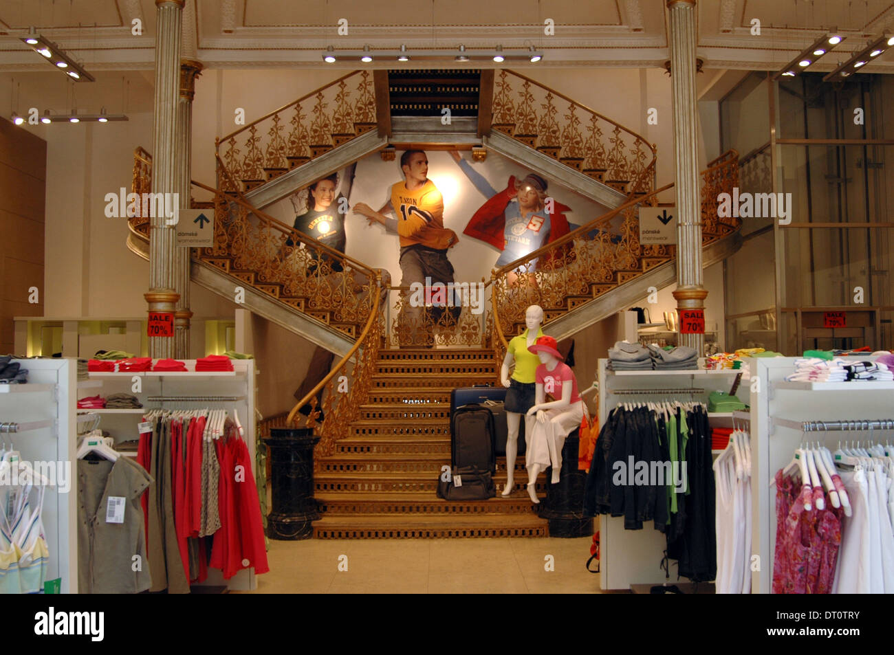 Benetton clothing store at Nove Mesto district Prague Czech republic Stock Photo