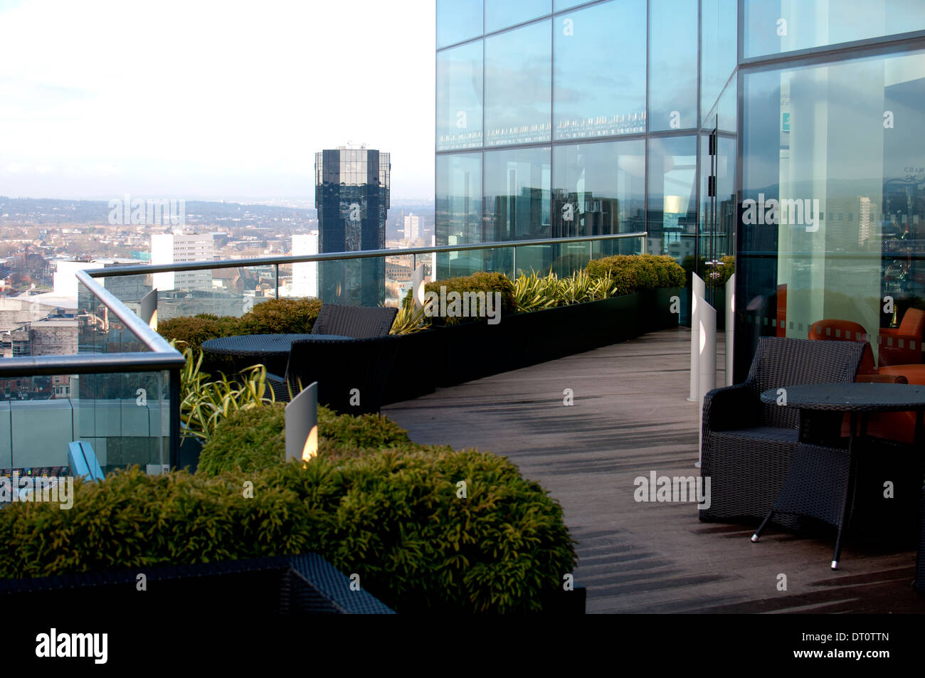 The rooftop garden of The Cube, Birmingham, UK Stock Photo Alamy